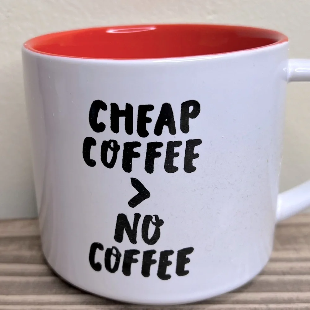 Timothy Goodman West Elm coffee cup mug new limited collaboration red